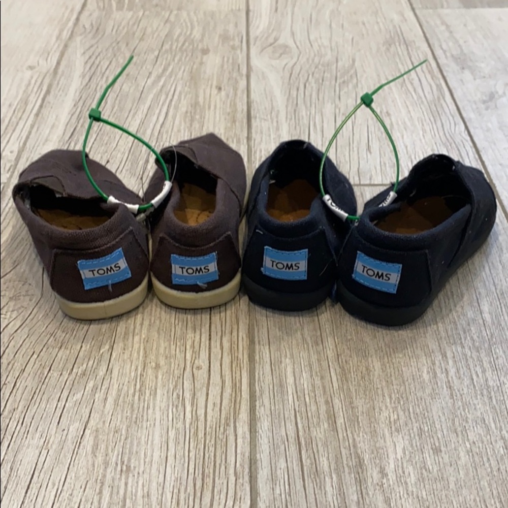 TOMS Brand New. Two pairs: Black & Brown